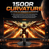27 Inch Curved 280Hz 240Hz Gaming Monitor Fhd 1080P, 1500R Curve Computer Monitor, 1920 X 1080P, Va 1Ms Mprt,Freesync, Displayport/Hdmi, For Gaming, Streaming & Home Office