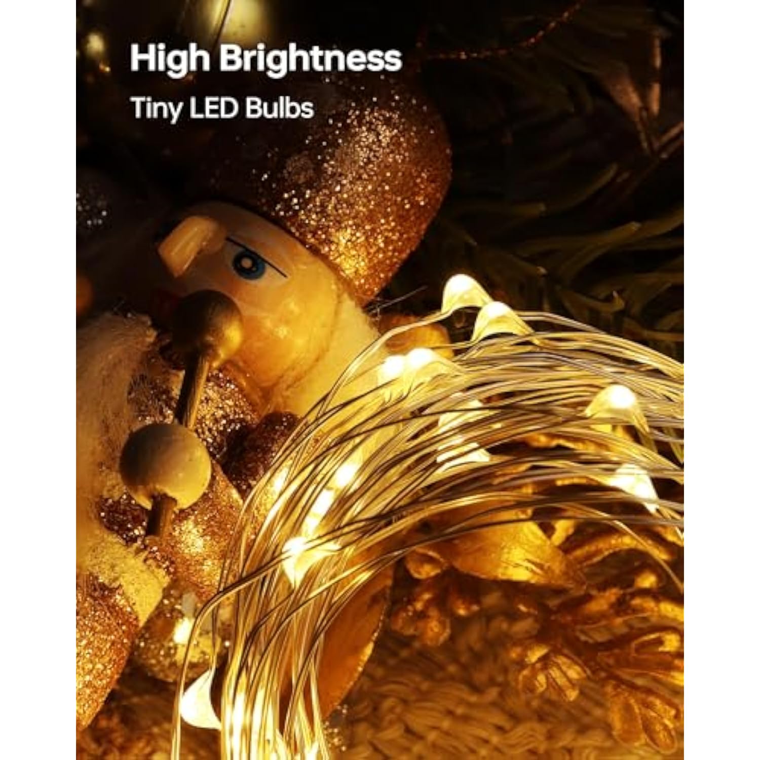 10 Pack Fairy Lights Battery Operated - 7Ft 20 Led Twinkle Lights Copper Wire Mini String Lights Firefly Lights For Mason Jars Diy Crafts Christmas Wedding Party Centerpiece Table Decor, Warm White