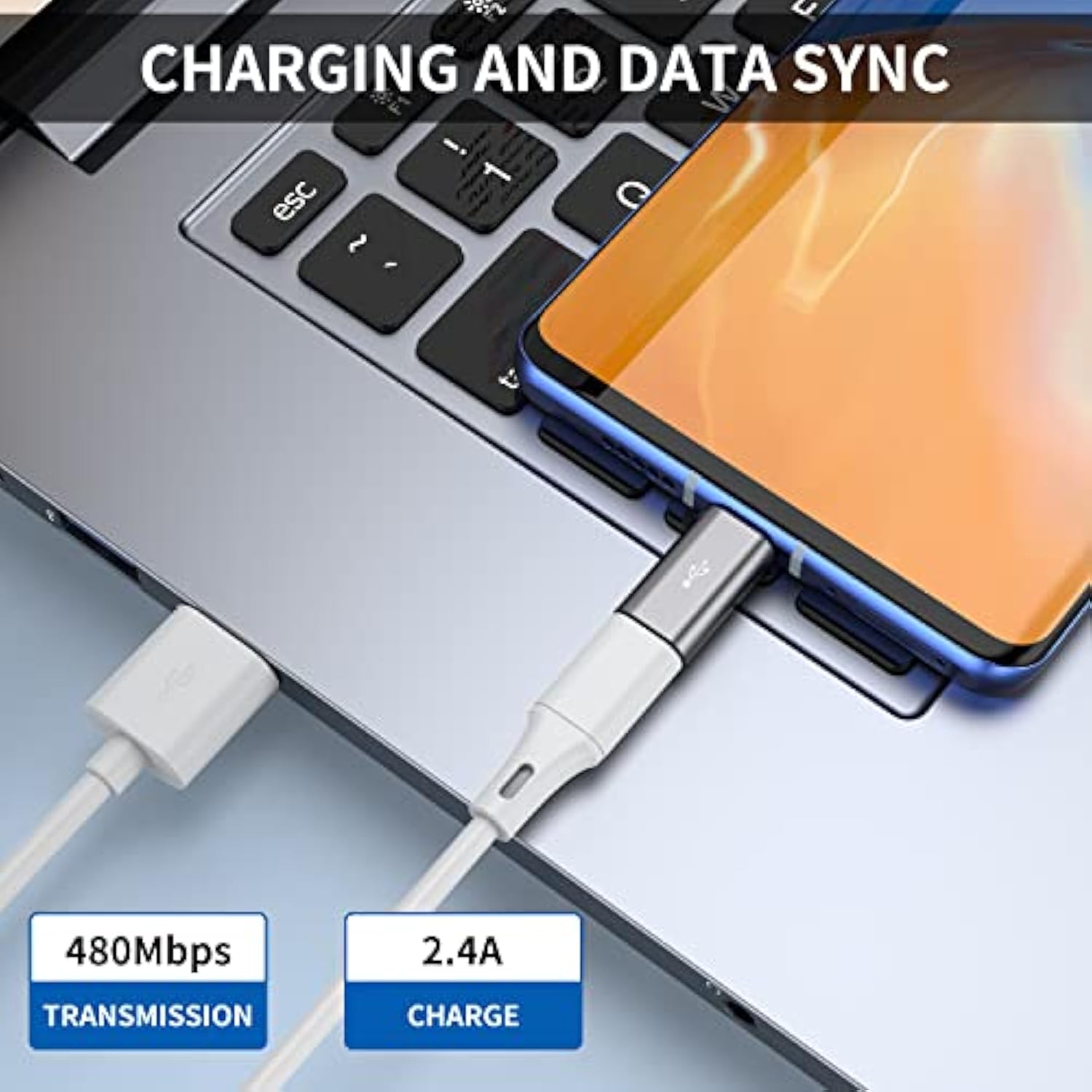 Micro Usb To Usb C Adapter,8-Pack Aluminum Usb Type C Adapter Convert Connector Compatible With Samsung Galaxy S10 S9 S8 Plus Note 9 8, Lg V40 V35 V30 V20 G7 G6,Pixel 2 Xl,Moto Z2 Z3(Gray)