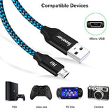 Micro Usb Charger Cable, [15 Ft] Durable Extra Long Usb 2.0 Charge Cord Compatible For Android/Windows/Smartphones/Samsung/Htc/Motorola/Nokia/Lg/Tablet And More(Blue)