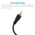 Rca To Speaker Wire, 2-Pack 6Ft Rca Male Plug Jack Connector To Bare Wire Pigtail Repair Rca Adapter Audio Cable For Speaker Amplifier Audio Video Av Receiver Tv Subwoofer