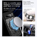 Magnetic Case For Google Pixel 8 Pro [Compatible With Magsafe] Black Flower Floral Pattern Case For Women Girls Soft Tpu Bumper Hard Pc Back Anti-Fall Shockproof Protective Slim Cover A9