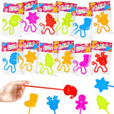 60-100pcs Christmas Party Favors Sticky Hand Toys Bulk Stocking Stuffers for Kids