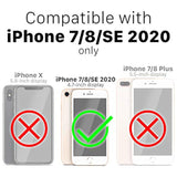 VENA vCommute Wallet Case Compatible with Apple iPhone SE3 2022 / SE 2020, iPhone 8 7 (4.7"-inch), Flip Leather Cover Card Slot Holder with Kickstand - Space Gray