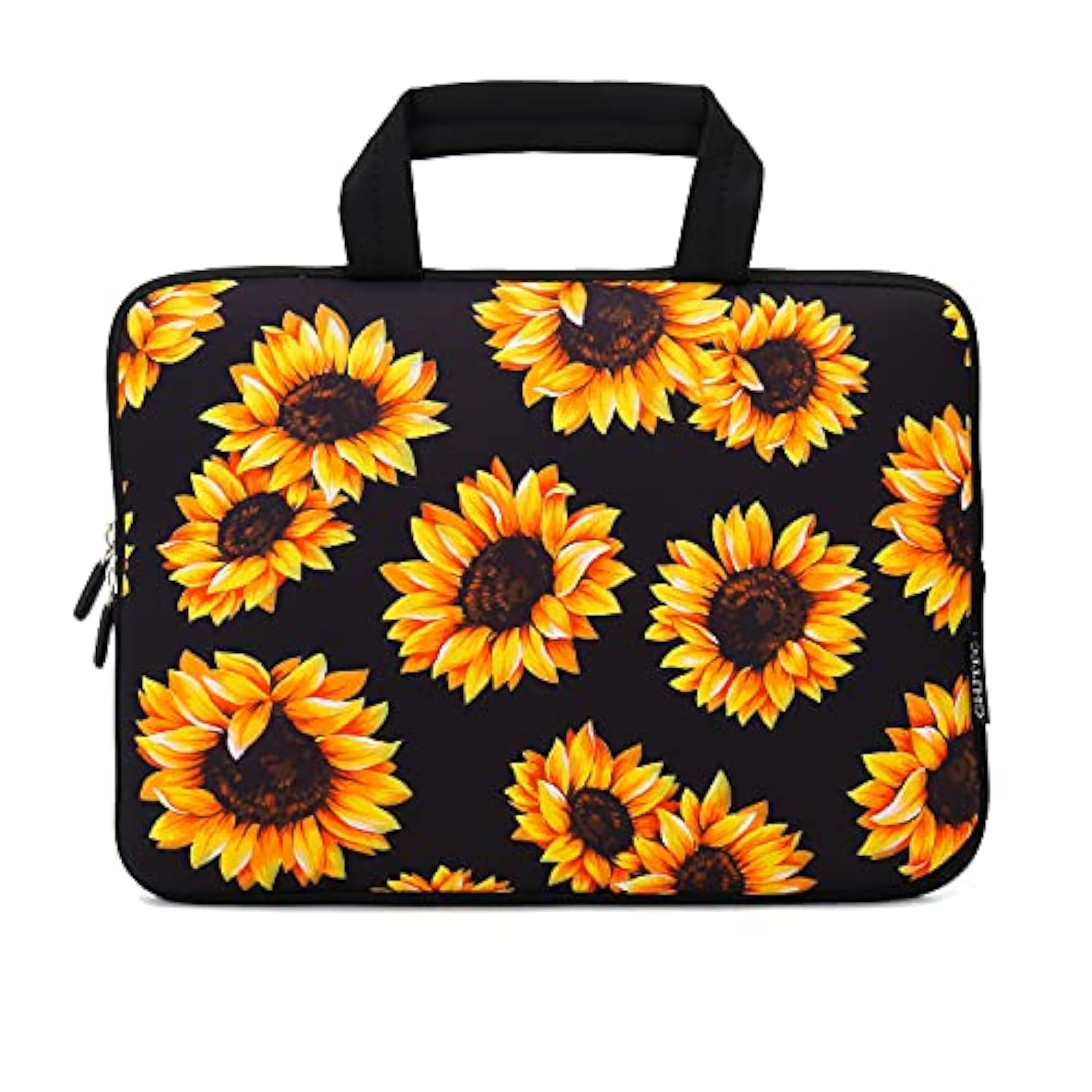 15 Inch Laptop Sleeve Carrying Bag Neoprene Sleeve Tote Tablet Cover Notebook Briefcase Bag With Handle (Sunflower,15")