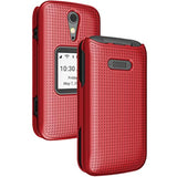 Nakedcellphone Grid Series for Jitterbug Flip 2 Phone Case - Red