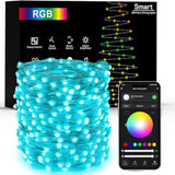 Smart Fairy Lights, 66Ft 200 Led String Light Wifi Smart Christmas Lights App Controlled, Rgb Color Changing Mini Light