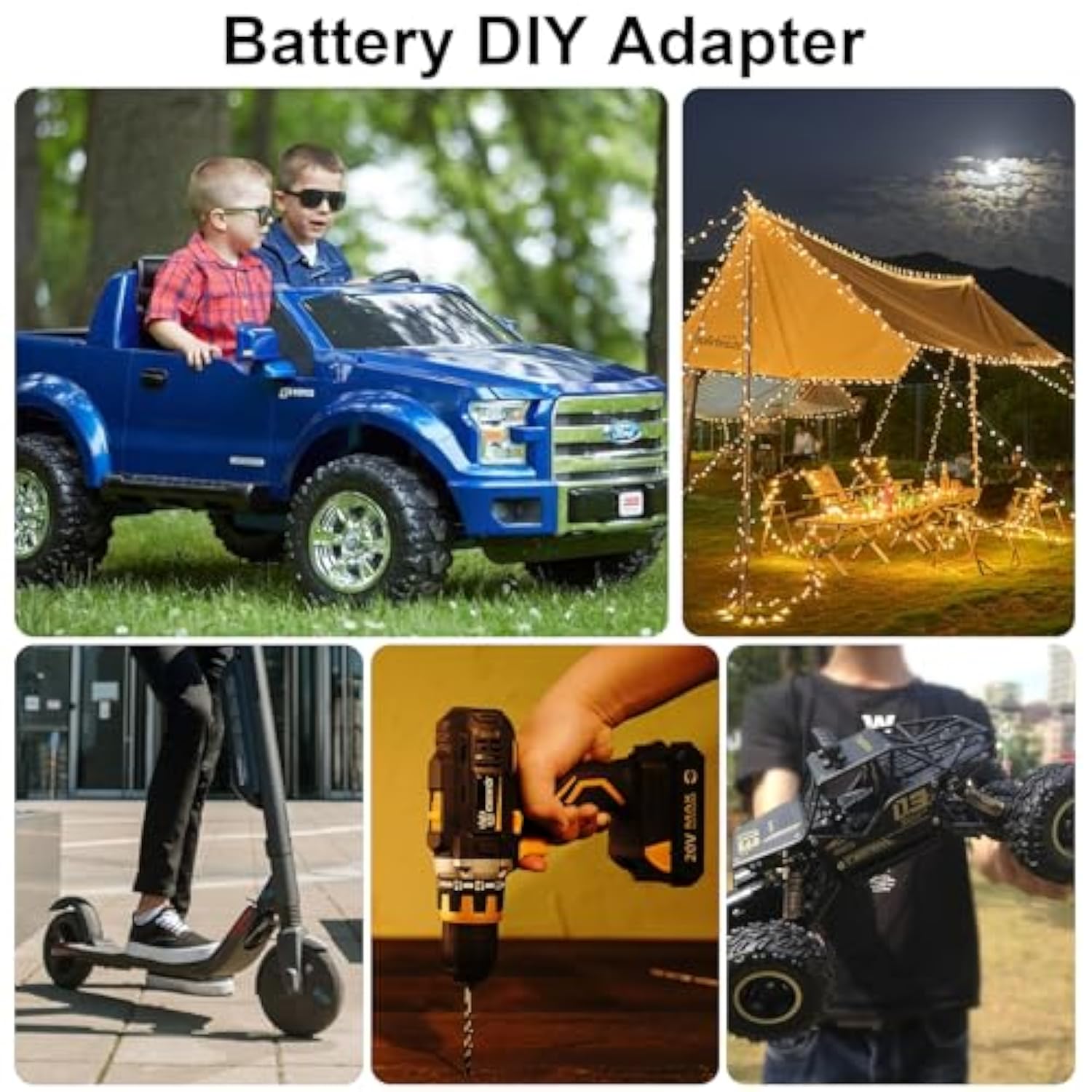 Ryobi 18V Battery Adapter With Harness Connector - Power Wheel Battery Converter Kit Contains Fuse And Wire Terminals, Compatible With Peg-Perego Kids Riding Toys