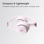 Wireless Bluetooth On-Ear Headphones, 50H Battery, Apple/Android, Pink