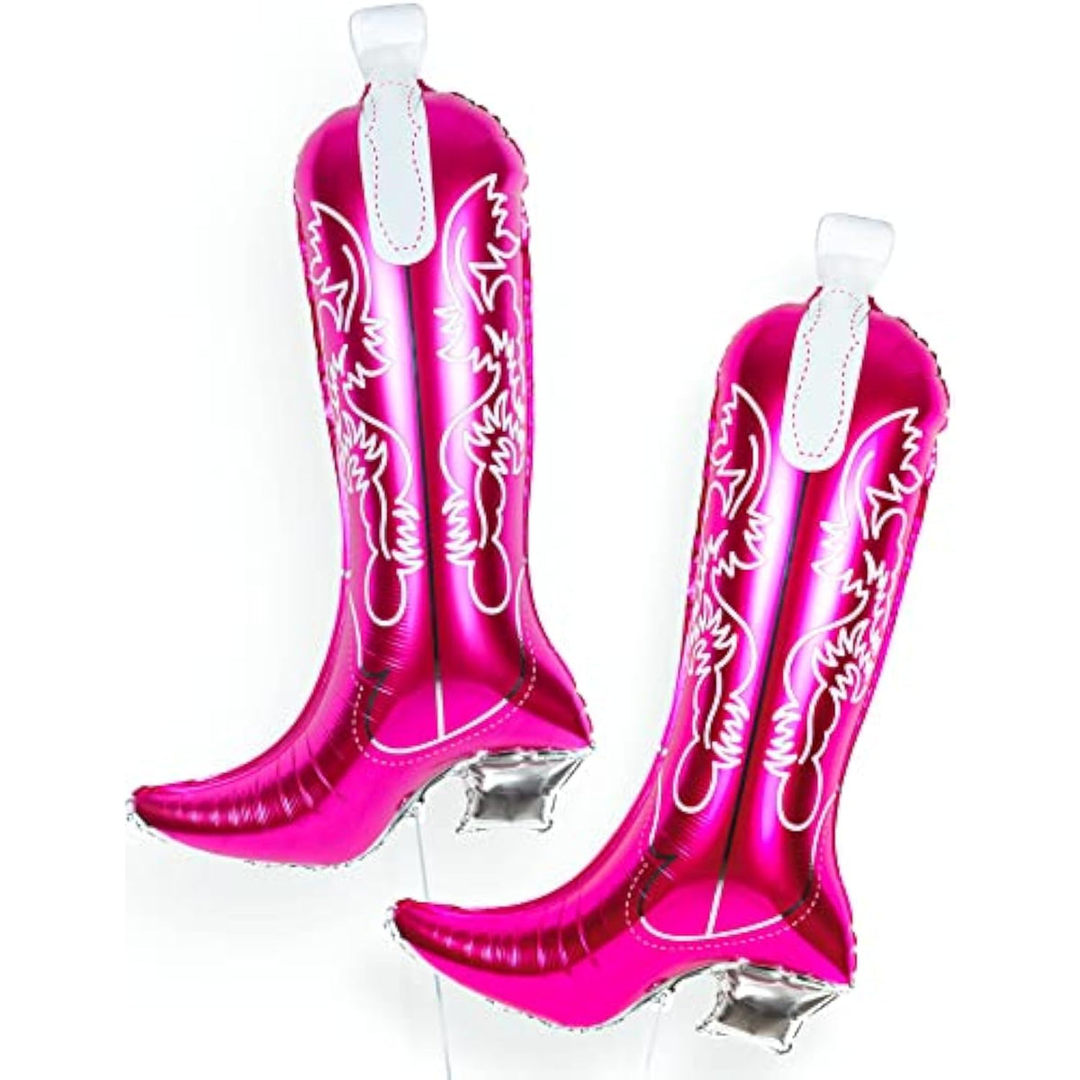 Cowgirl Boot Balloons 2 Pcs - 30 Inch Pink Boot Foil Balloon For Last Rodeo Bachelorette Party Decorations, Cowgirl Balloons For Western Themed Birthday Party Decorations Supplies