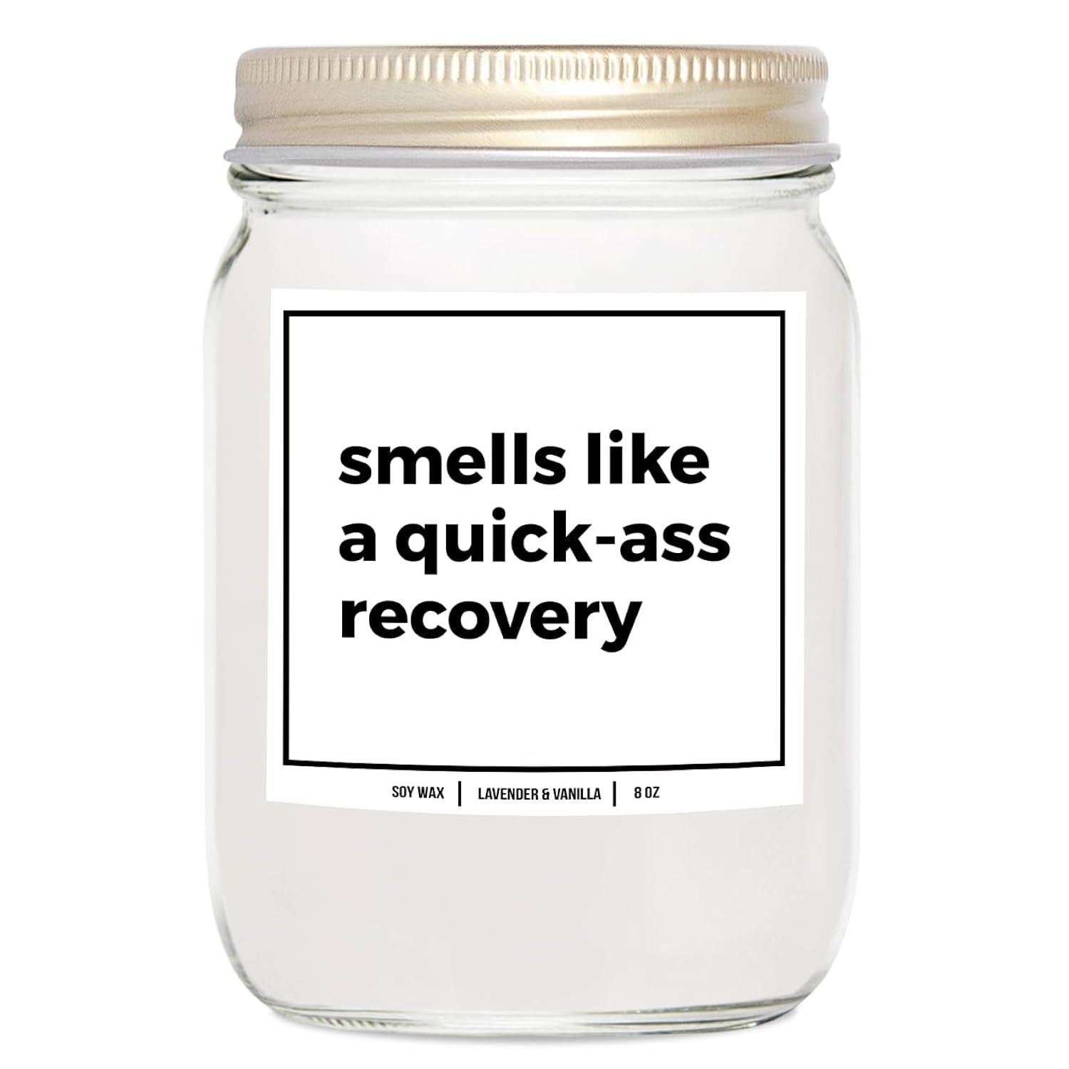 Get Well Soon Candle 8Oz, Post Surgery Gift For Women, Men, Recovery After Surgery, Funny Gift (Lavender & Vanilla)