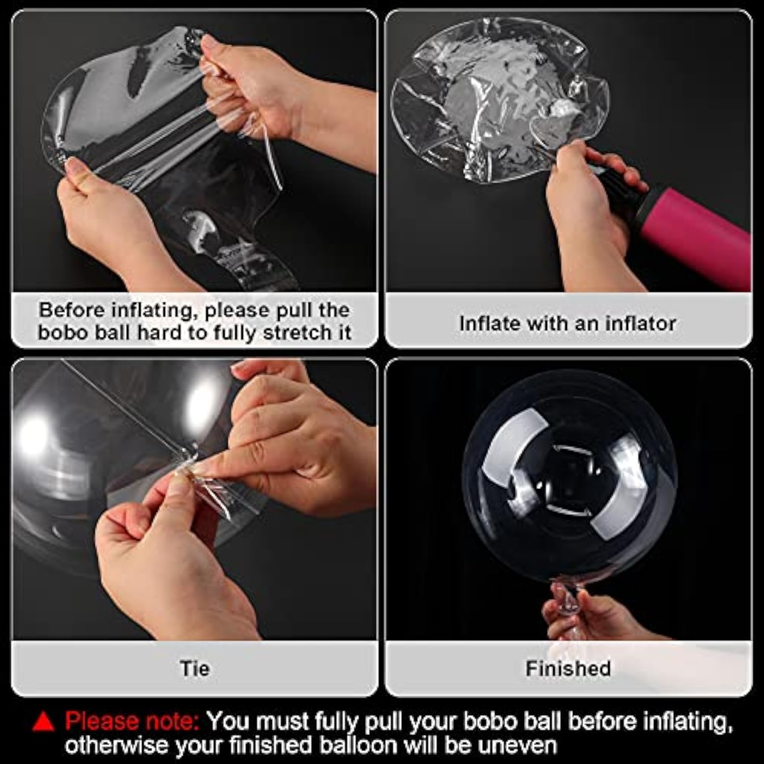 40 Pcs Bobo Balloons Clear Balloons For Stuffing Bubble Transparente Burbuja For Valentines Christmas Wedding Birthday Party Decoration(10 Inch, 18 Inch, 20 Inch, 24 Inch)