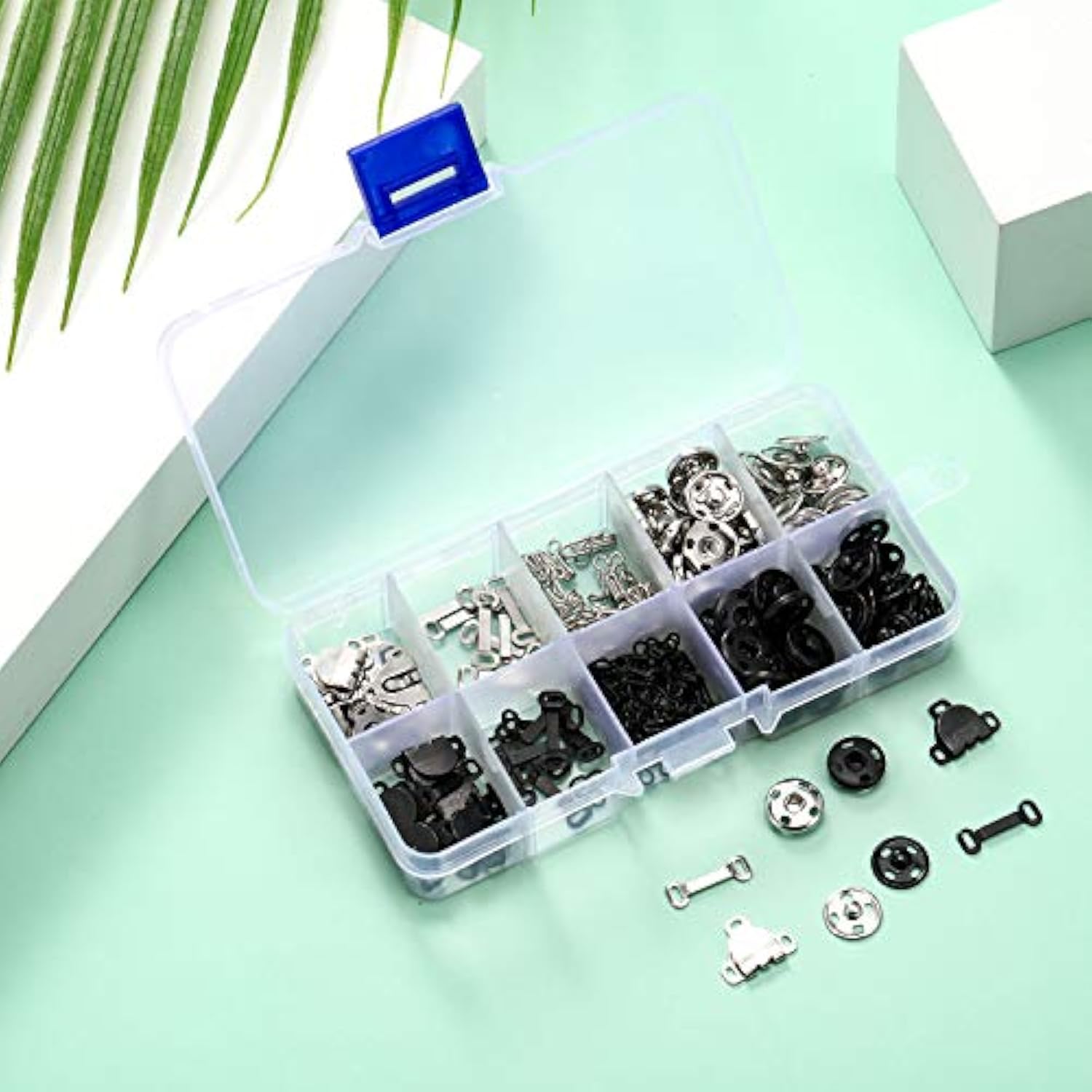100 Pairs 3 Styles Skirt Sewing Hooks And Eyes, Sewing Snaps Kit Hook