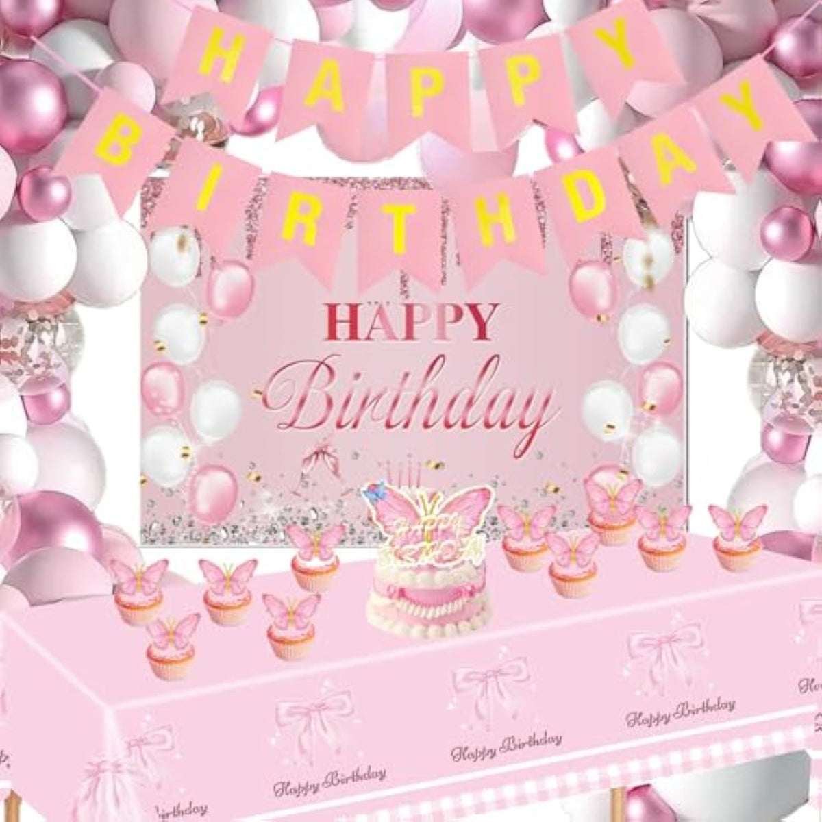 Dinosaur Birthday Party Decorations For Boys - Dinosaur Themed Party Supplies For Kids With Tablecloth, Banner, Backdrop, Cake Topper, Balloons & Stickers