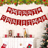 Merry Christmas Banner - Fireplace & Wall Decor, Indoor Christmas Decorations