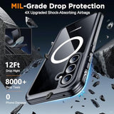 For Samsung Galaxy S24 Fe Case, [Built-In Glass Screen Protector][Compatible With ][Full Body Shockproof][Work With Fingerprint Id] Heavy Duty Protection Phone Case For S24 Fe 6.7"