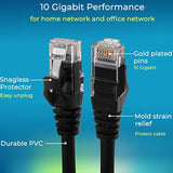 Patch Cables Cat6 2Ft 24 Pack, Ethernet Patch Cable 10G, Cat 6 Patch Cable For