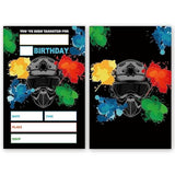 Paintball Birthday Party Invitations, Paintball Invitations, Paintball Theme Birthday.?065?