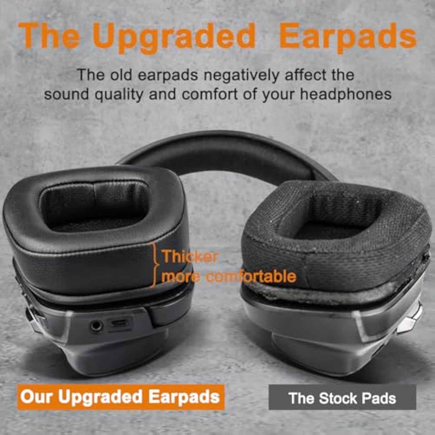 Ear Pads Cushions Replacement For Logitech G35 G930 G933 G935 G633 G635 G533 G430 G431 G432 G433 Gaming Headset, Earpads For G332 G230 G231 G233 Headphones (G933 Pl Black)