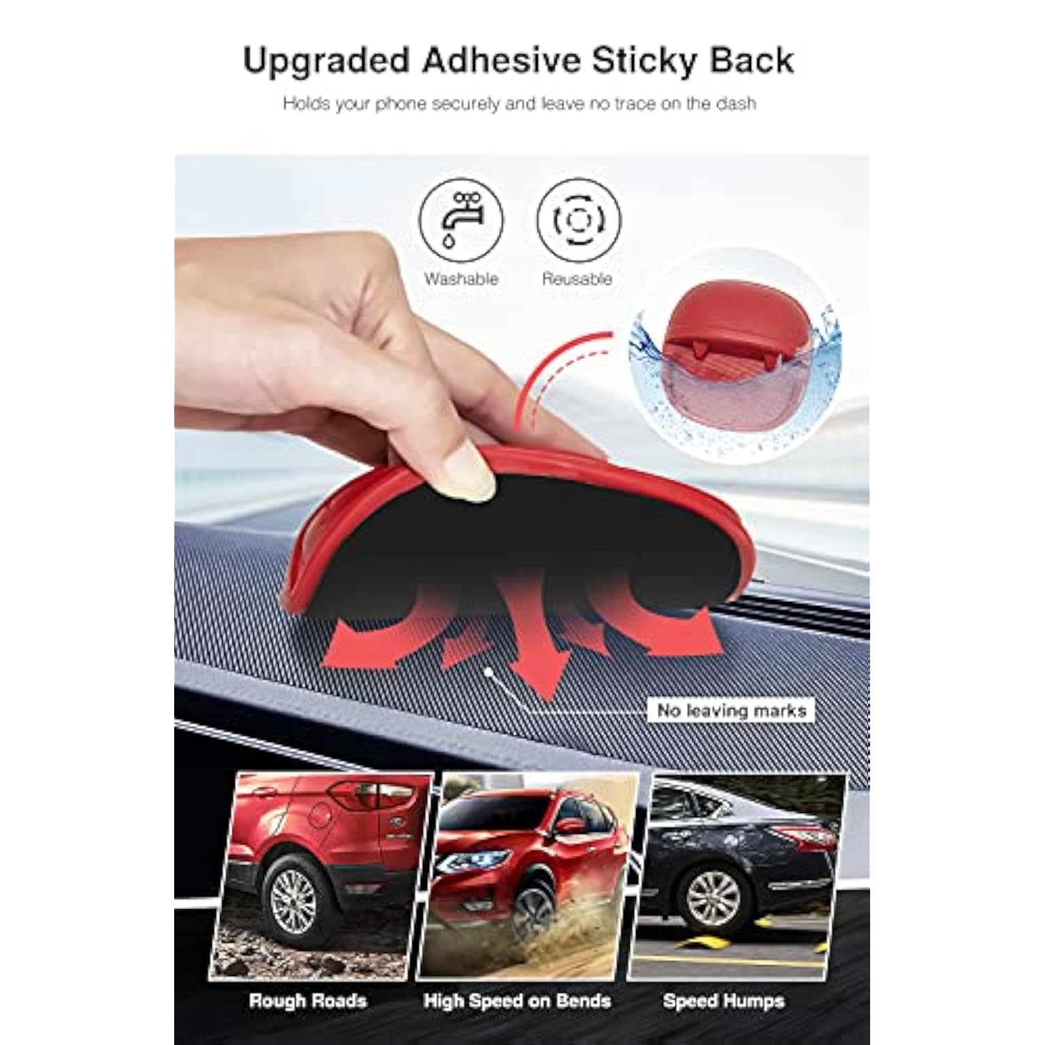 Slip Free Desk Phone Stand Compatible with iPhone, Samsung & Android Smartphones
