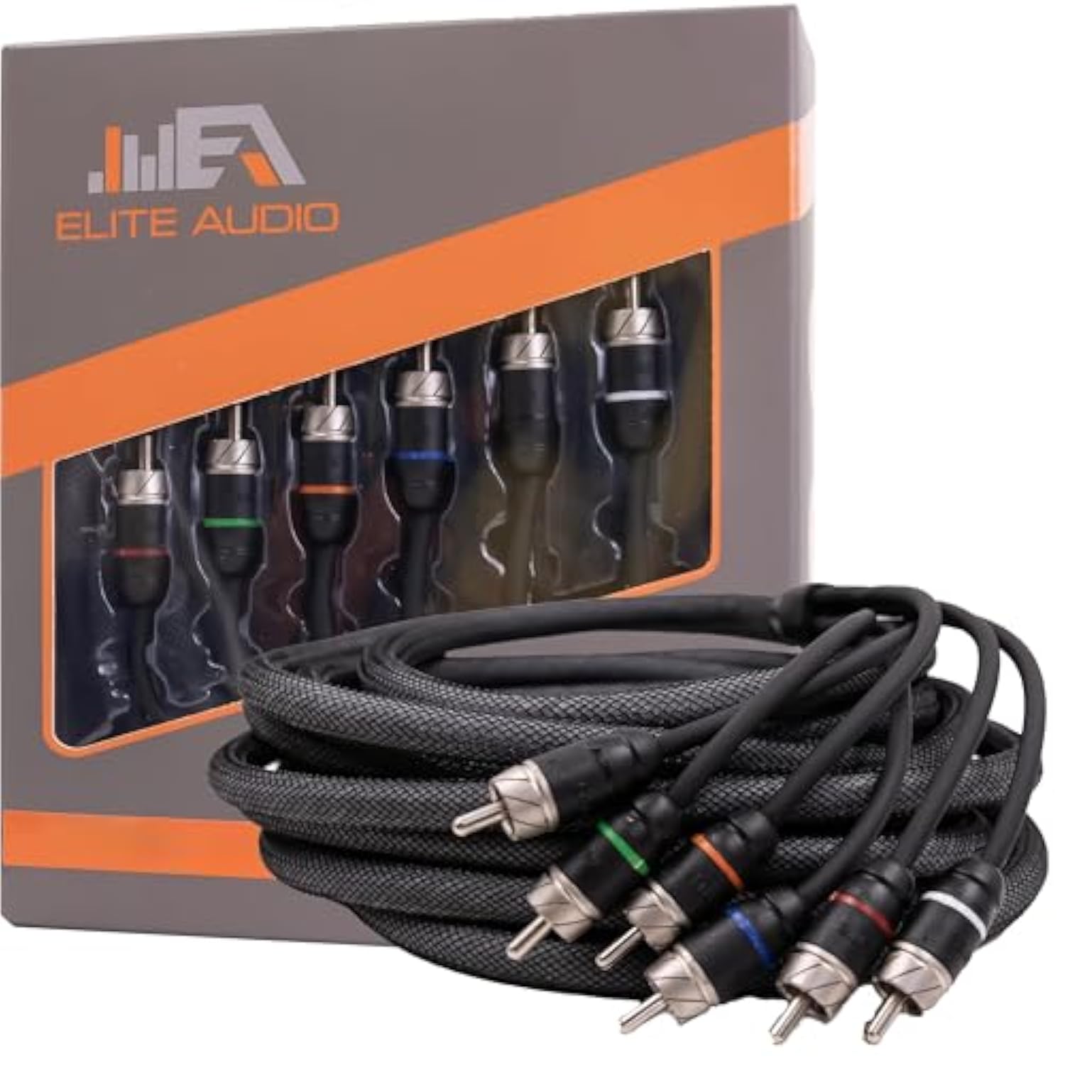 Premium Series 100% Ofc Copper Rca Interconnects Stereo Cable, 6 Channel 15' C