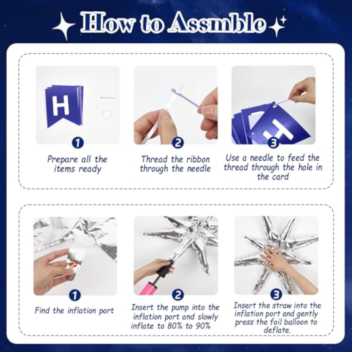 Blue And Silver Birthday Decorations, Blue White Silver Balloons Banner Tablecloth Backdrop For Happy Birthday Decorations For Men