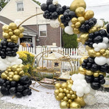 50pcs Black White Gold Balloons 12in Party Decorations New Year Wedding