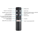 New Bluetooth Remote Rc802V Fnr1 Fit For Tcl Tv 40S334 50S434 55S434 75S434 40S330 70S430 32S334 55S435 50S435 43S43432S6500A 65P8S 65P8 55P8S 49S6800Fs 49S6800 32S6500S 32S6800S 32S6510S 32A325
