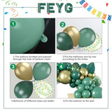 Green And Gold Balloon Arch Garland Kit, 120Pcs Dark Emerald Green Sage Green Sand Gold Confetti Green Gold Balloon For Birthday Graduation Wedding Christmas New Year Eve Party Decorations