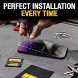 DEWALT Glass Screen Protector for iPhone — Apple Compatible Tempered Glass Screen Protector — Easy Install Screen Protection for iPhone — Applicator Included — 2-Pack (iPhone 16 Pro)