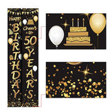 2 Pieces 50Th Birthday Party Decorations Cheers To 50 Years Banner 50T