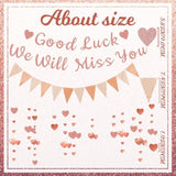 We Will Miss You Banner - Rose Gold Going Away Party Decorations Good Luck Banner Pennant Garland For Graduation Farewell Retirement Goodbye Coworker Leaving Party Decoration Supplies