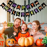 Halloween Pumpkin Banner: Colorful Paper Party Garland
