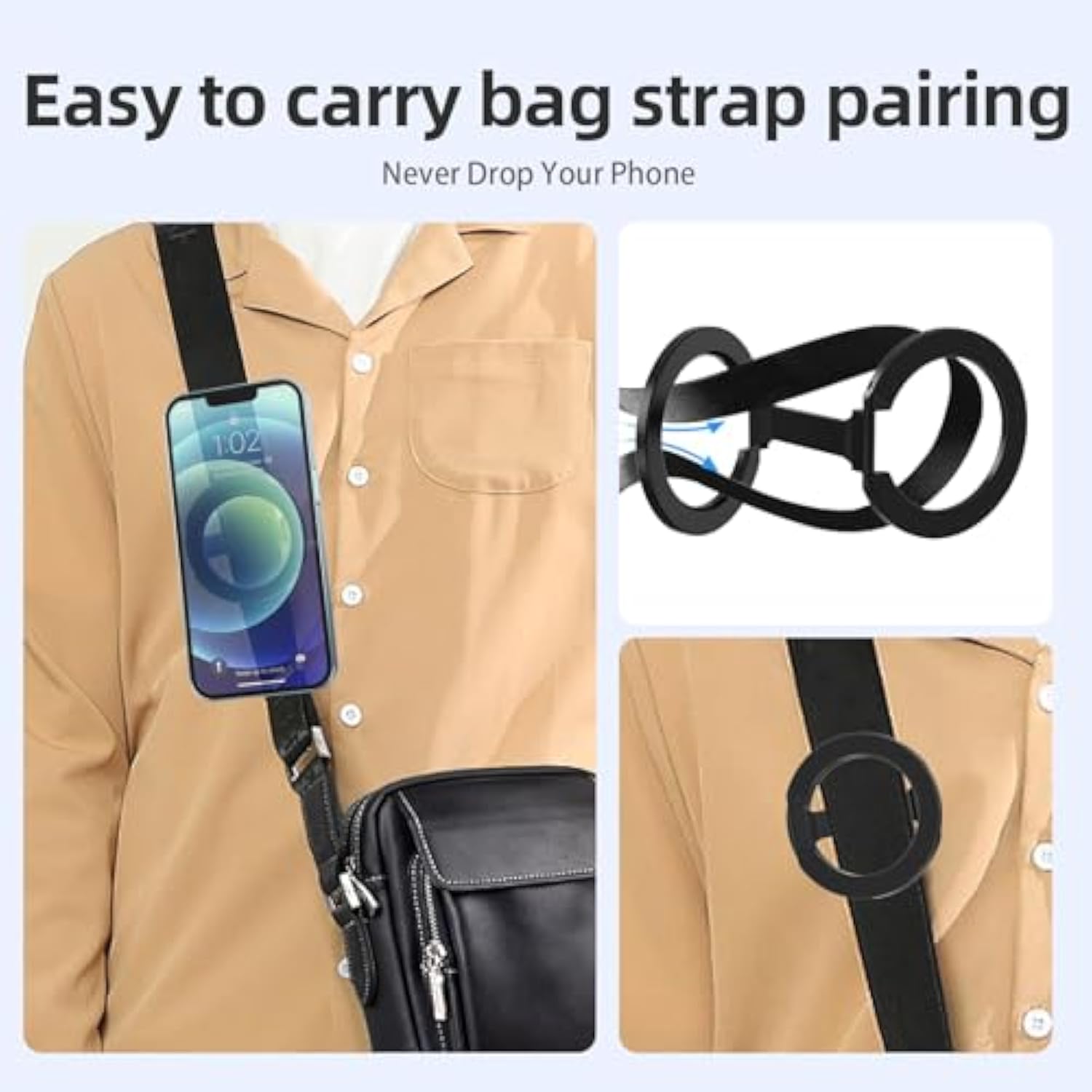 Dual Magnetic Phone Holder for Car/Gym, Strong Mount for MagSafe iPhone 12-15