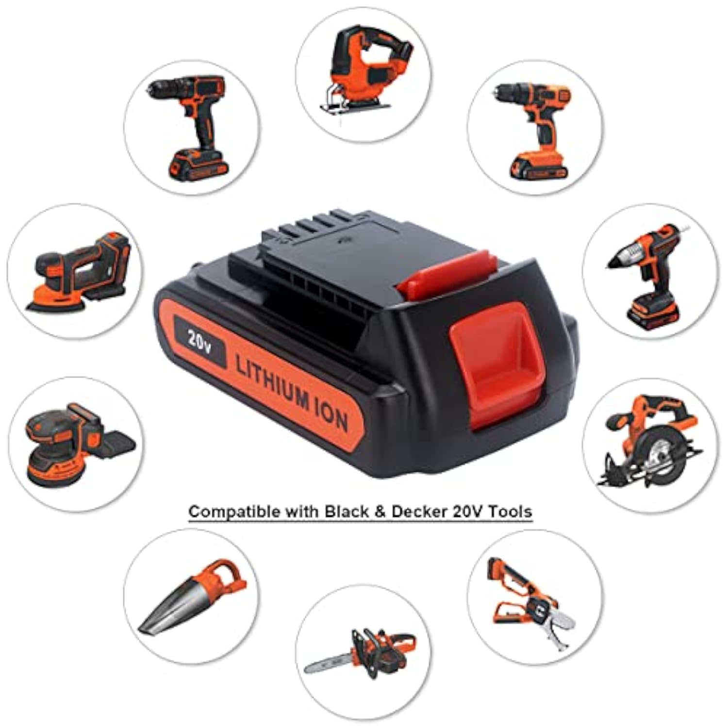 4.0Ah 20V Lithium Battery Lbxr20 Compatible With Black And Decker 20V Max Battery Lbxr2520 Lbxr2020 Lb2X3020 Lbx20 Lb2X4020 & Lst522 Lht2220 Lst300 20-Volt Max Cordless Power Tools (2-Pack)
