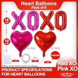 Xoxo Balloons Red Pink Xoxo Heart Balloons Valentines Day Decorations For For Valentines Day Bridal Shower Wedding Romantic Special Night Party Supplies Decorations
