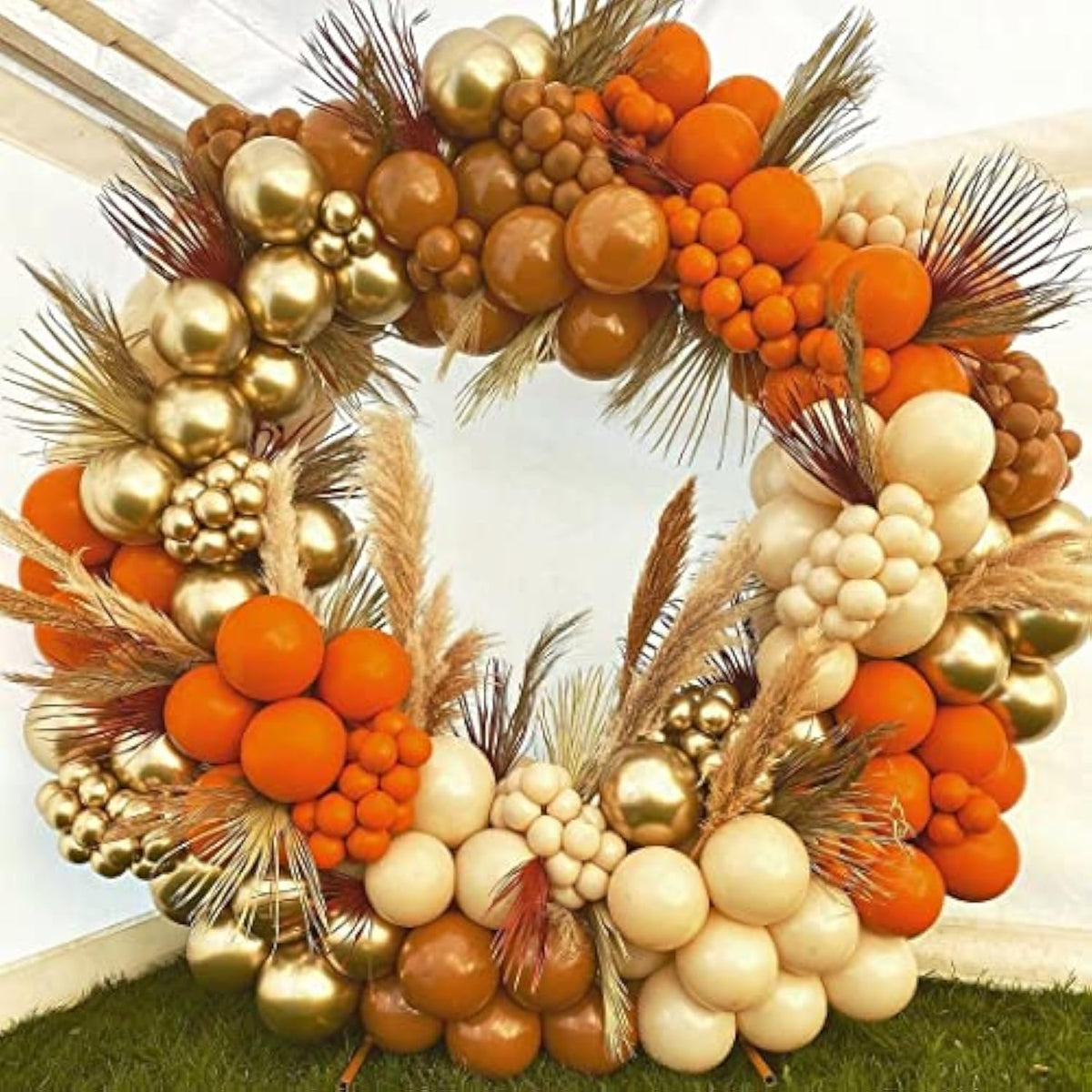 Fall Balloon Arch Kit 133pcs Orange Gold Brown Balloons for Thanksgiving Baby Shower Party