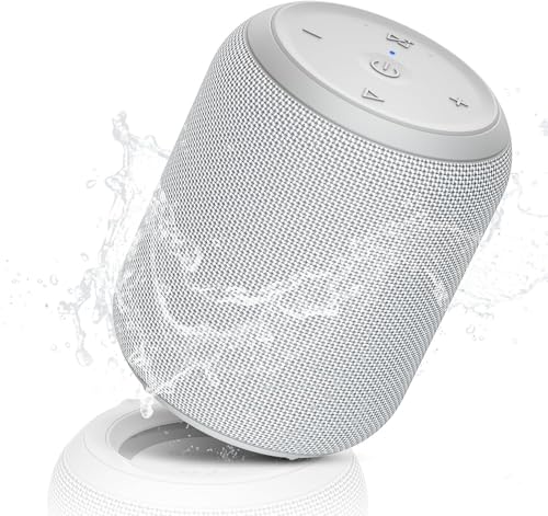 Bluetooth Speakers, 15W Portable Speakers Bluetooth Wireless V5.0 with Stereo Sound, Active Extra Bass, IPX6 Waterproof Shower Speaker, Double