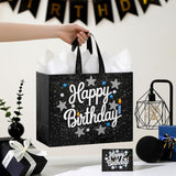 2pk Large 13" Birthday Gift Bags — Reusable Bags with Tissue Paper & Cards