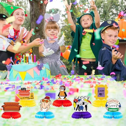 7pcs Friend Friends Desk Honeycomb Centerpieces, Party Decorations Suppliers for Birthday, Home, Camping