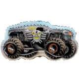 4 Pack Monster Jam Truck Foil Balloons Grave Digger, El Toro Loco, Max D & Megalodon