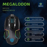 Wired Gaming Mouse With Ambidextrous Design, Heavyweight Usb Mouse, Rgb Lighting, Adjustable Dpi, For Computer And Laptop, Black (Mke 810 Megalodon)
