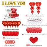 Valentines Day Balloons Decor 49 Pcs I Love You Balloons And Teddy Lov