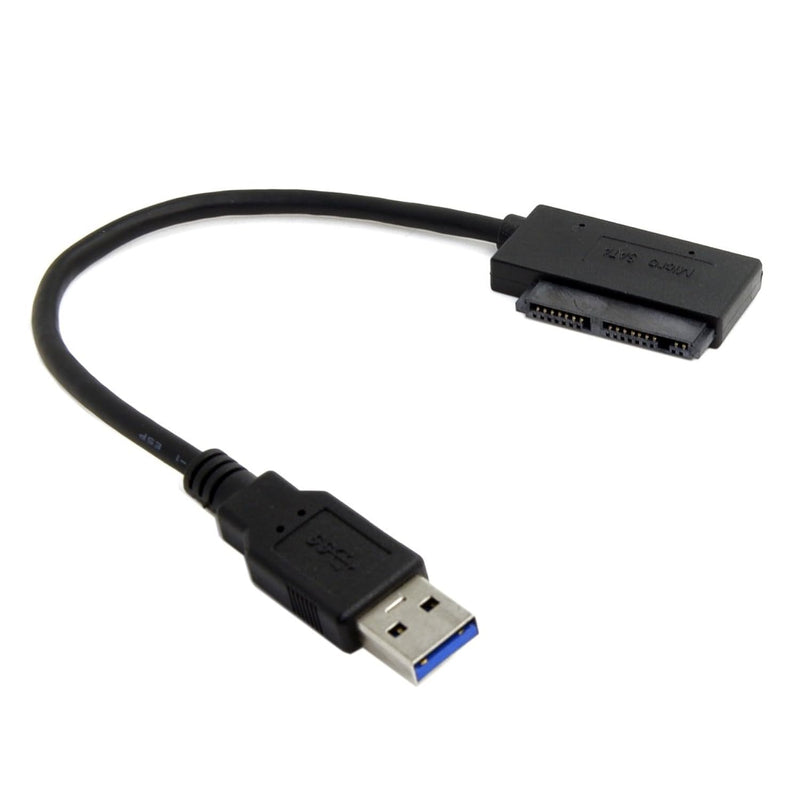 Cablecc USB 3.0 to Micro SATA 7+9 16 Pin 1.8" 90 Degree Angled Hard Disk Drive