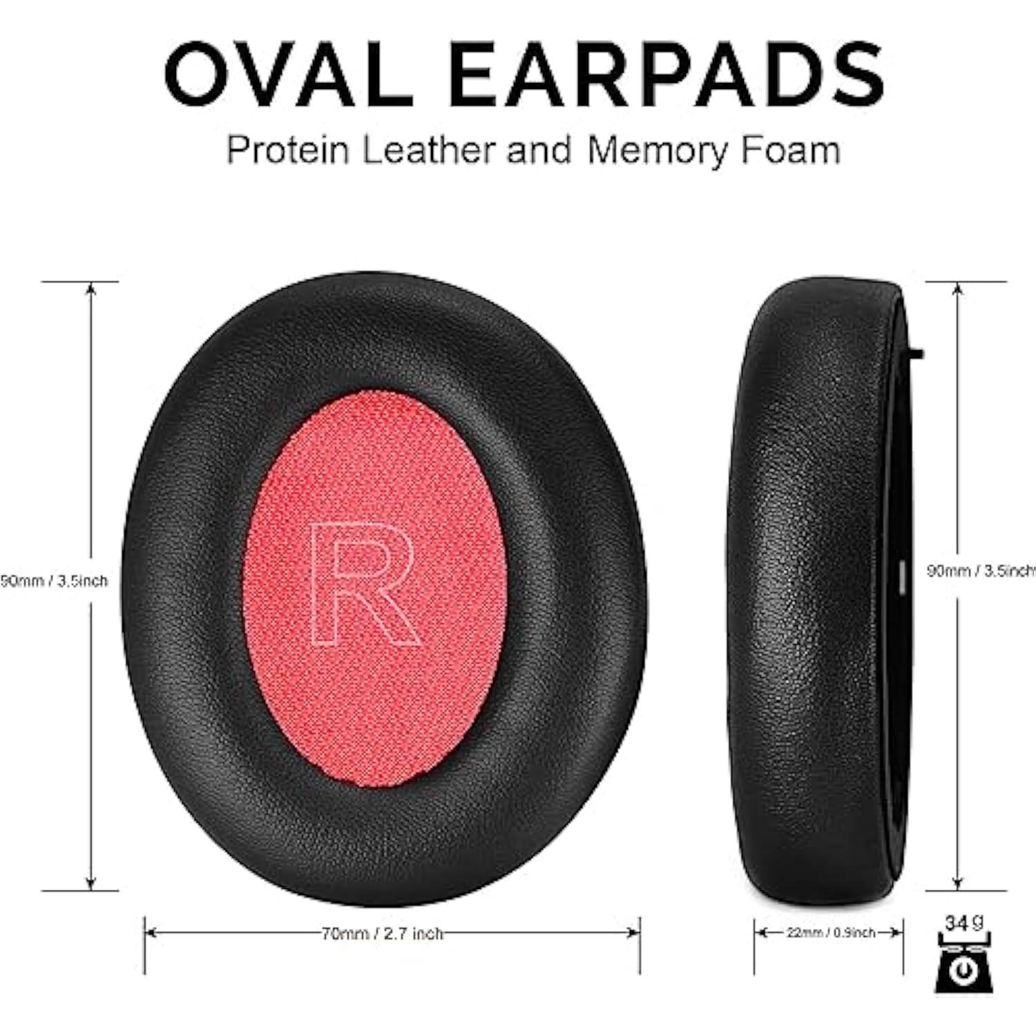 Life Q10 Ear Pads Replacement Ear Cushion Foam Soft Earpads Compatible With Anker Soundcore Life Q10 / Q10 Bt/Life 2 Neo Bluetooth Headphones Ear Cushion (Black/Red)