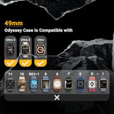 Aircraft-Grade Aluminum Rugged Case For Apple Watch Ultra 2, Apple Watch Ultra 49Mm | 2 In 1 Metal Hard Shell With Shockproof Inner Bumper For Max Protection, Odyssey - Midnight Black