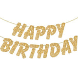 Glitter Gold Happy Birthday Banner 10ft Party Decorations