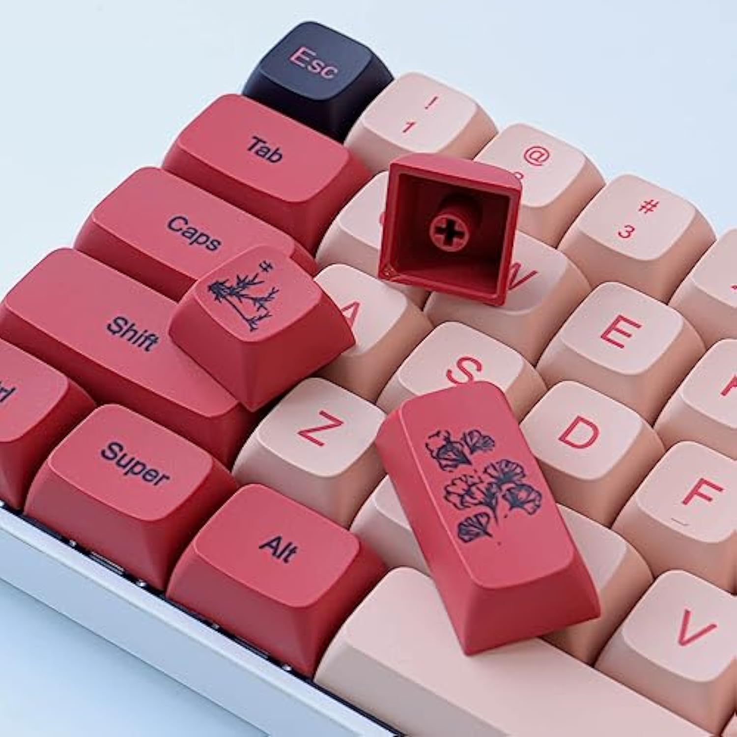 Pbt Keycaps,Xda Profile Keycaps 148 Keys Dye Sublimation Cute Pink Custom Keyc