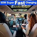 Retractable Car Charger Adapter,4 In 1 Fast Charging Car Adapter,85W Usb C Truck Accessories,Voltage Display, Gifts For Women Men,Compatible With Iphone 16 15 14 13 12 Pro Max Plus,Galaxy,Pixel