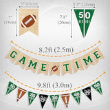 Game Time Burlap Football Banner for Sports Party Décor